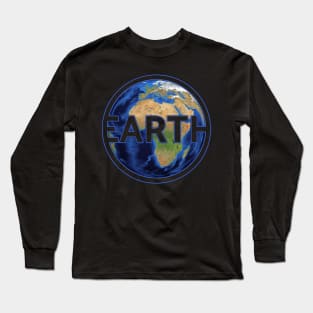 Planet earth Europe and Africa gift space idea Long Sleeve T-Shirt